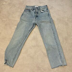 Zara high rise light wash jeans